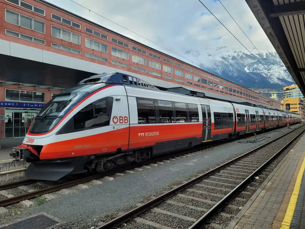 Bombardier Talent train on a platform