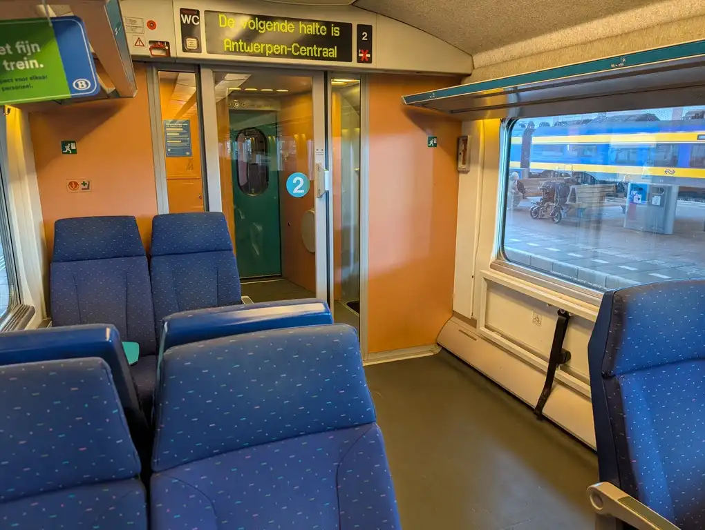 Bicycle space in a EuroCity train
