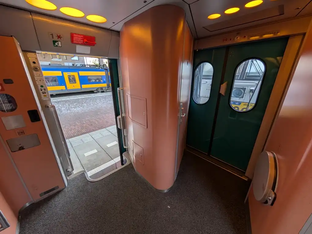 Entrance of a EuroCity train