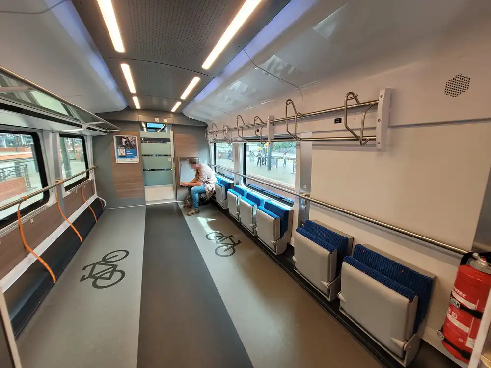 Bicycle space in a ComfortJet train