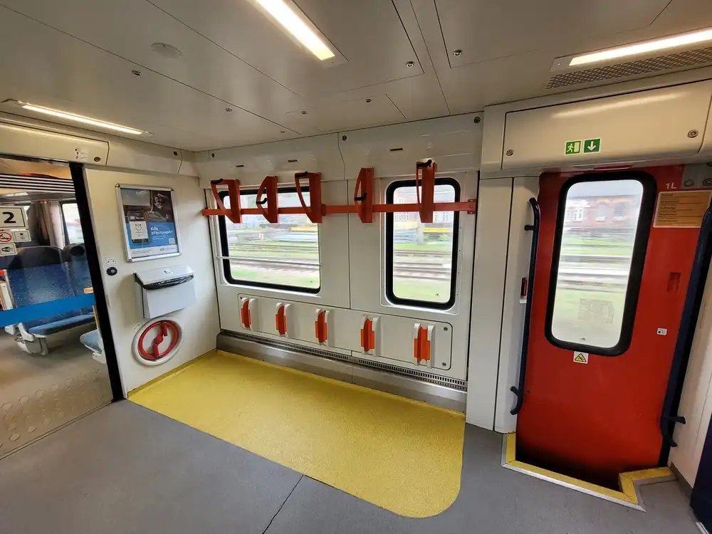 Bicycle space in an intercity train