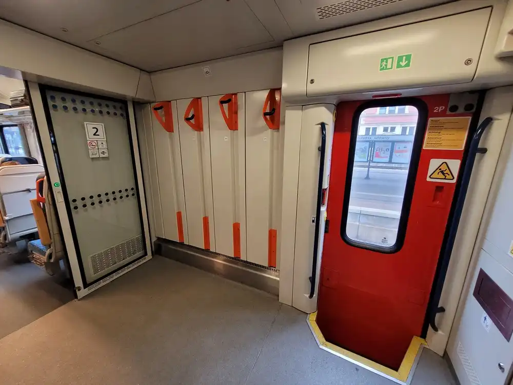 Bicycle space in an intercity train