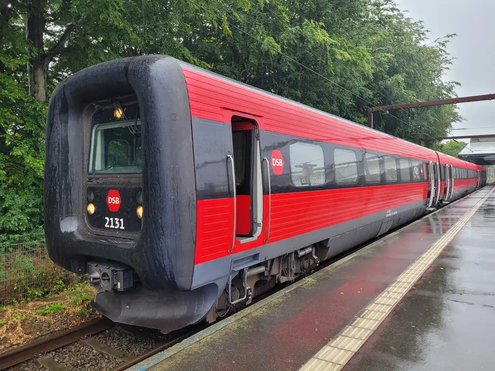 Intercity train on a platform