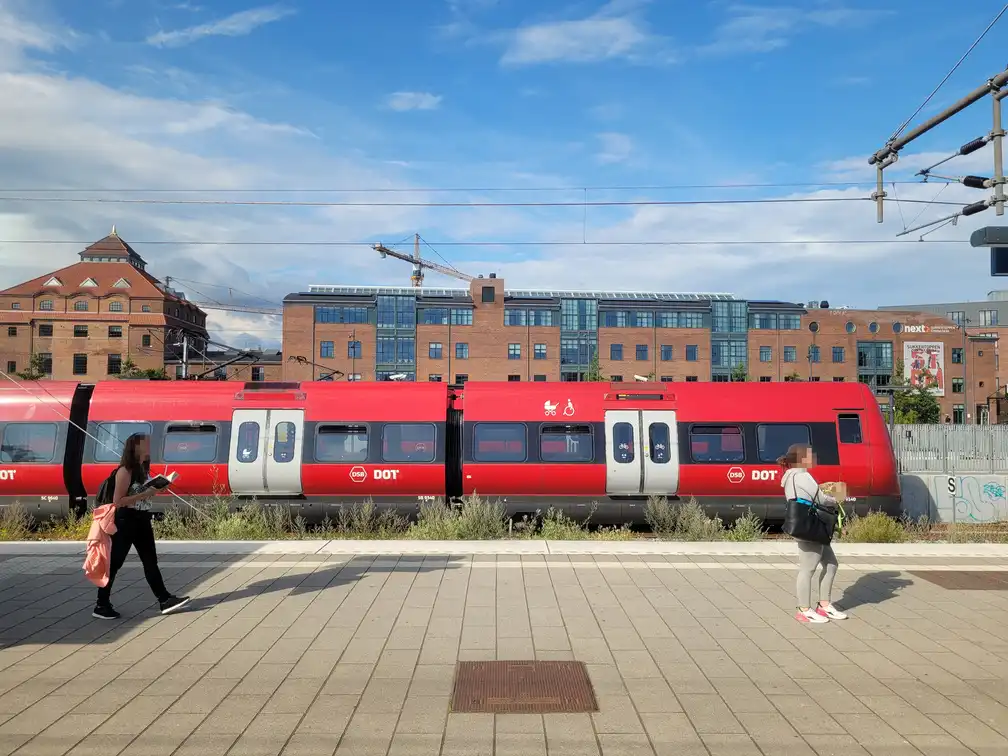 Regional train on a platform