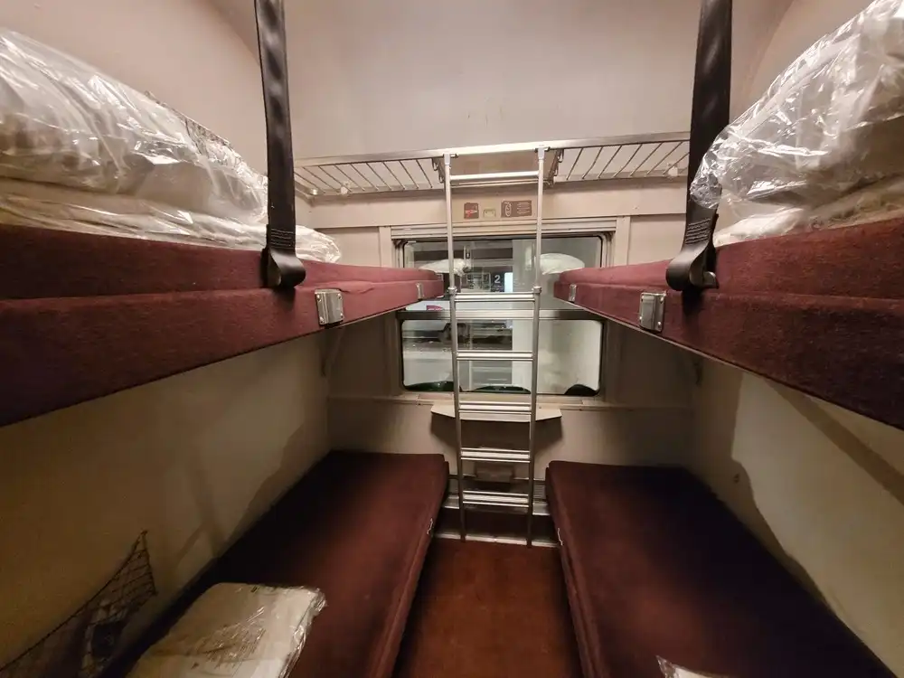 First class compartment with 4 couchettes