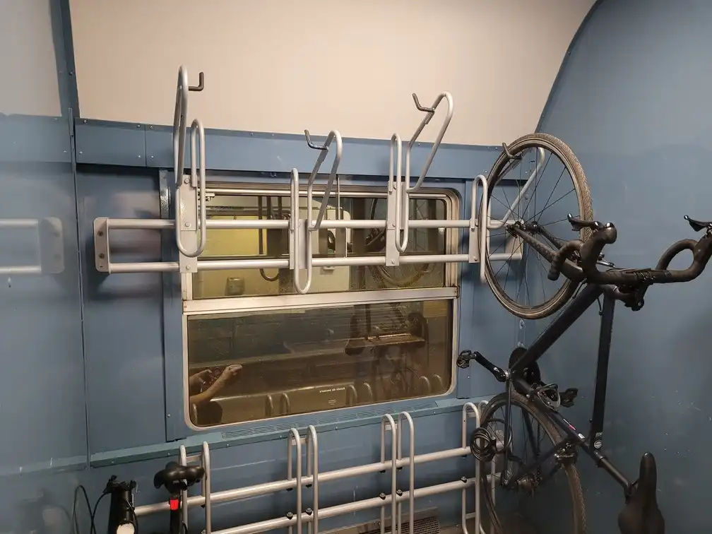 Bicycle space with 4 vertical hooks