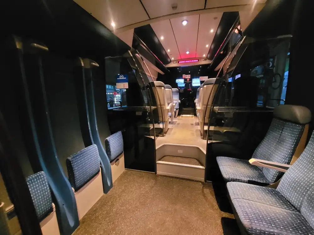 Bicycle space facing 4 seats