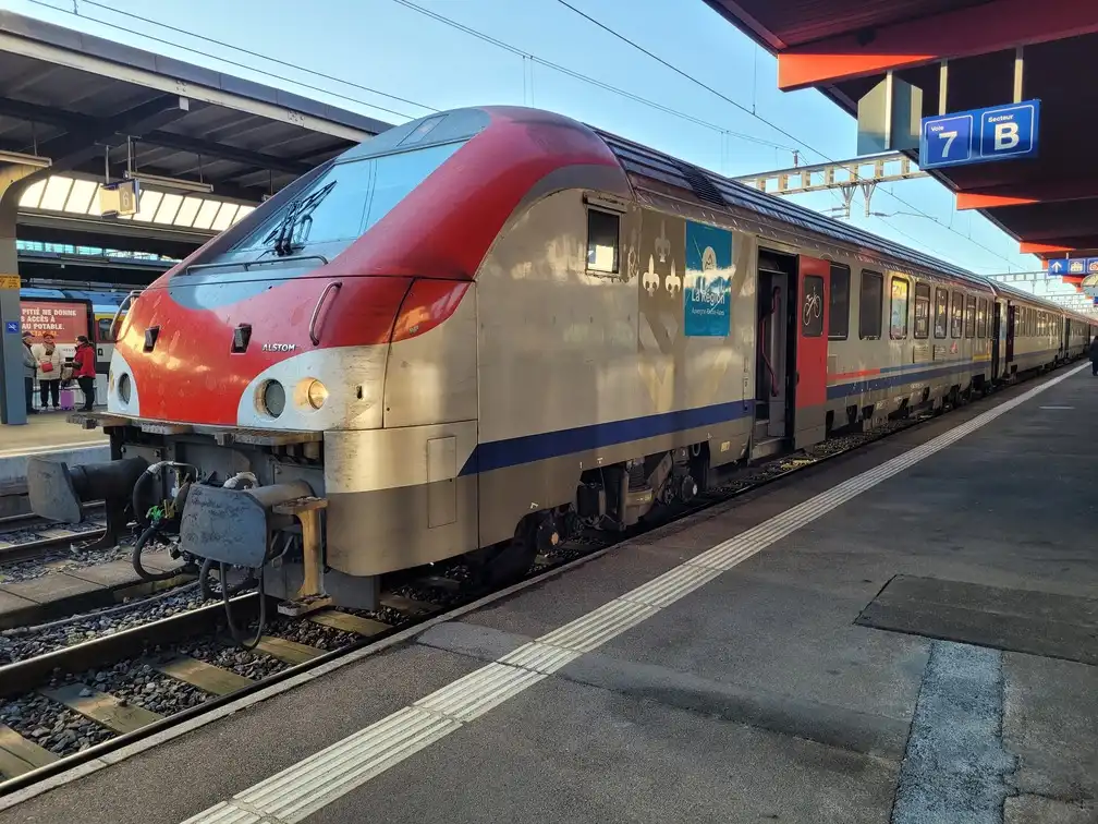 Corail train on a platform