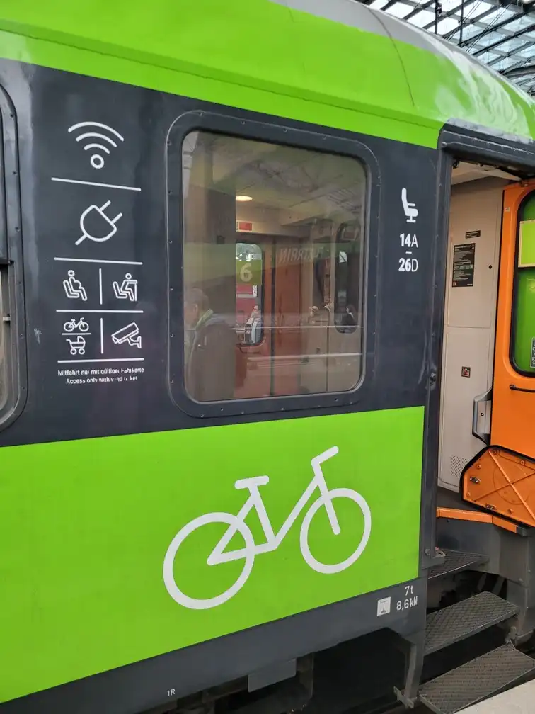Bicycle entrance of a Flixtrain