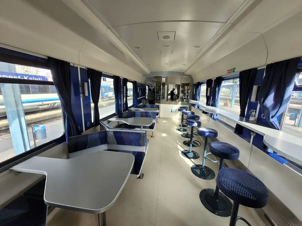 Bar in a modern train