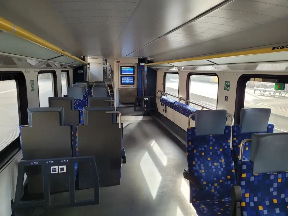 Space for bicycles with power plugs