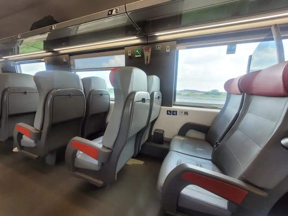 Seats in an ETR 700 train