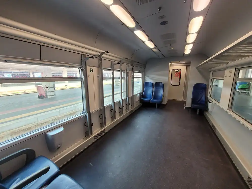 Empty bicycle room in a regional train