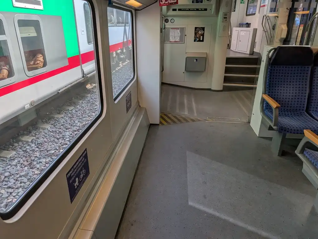 Smaller mixed-use space in a Bombardier Dosto train