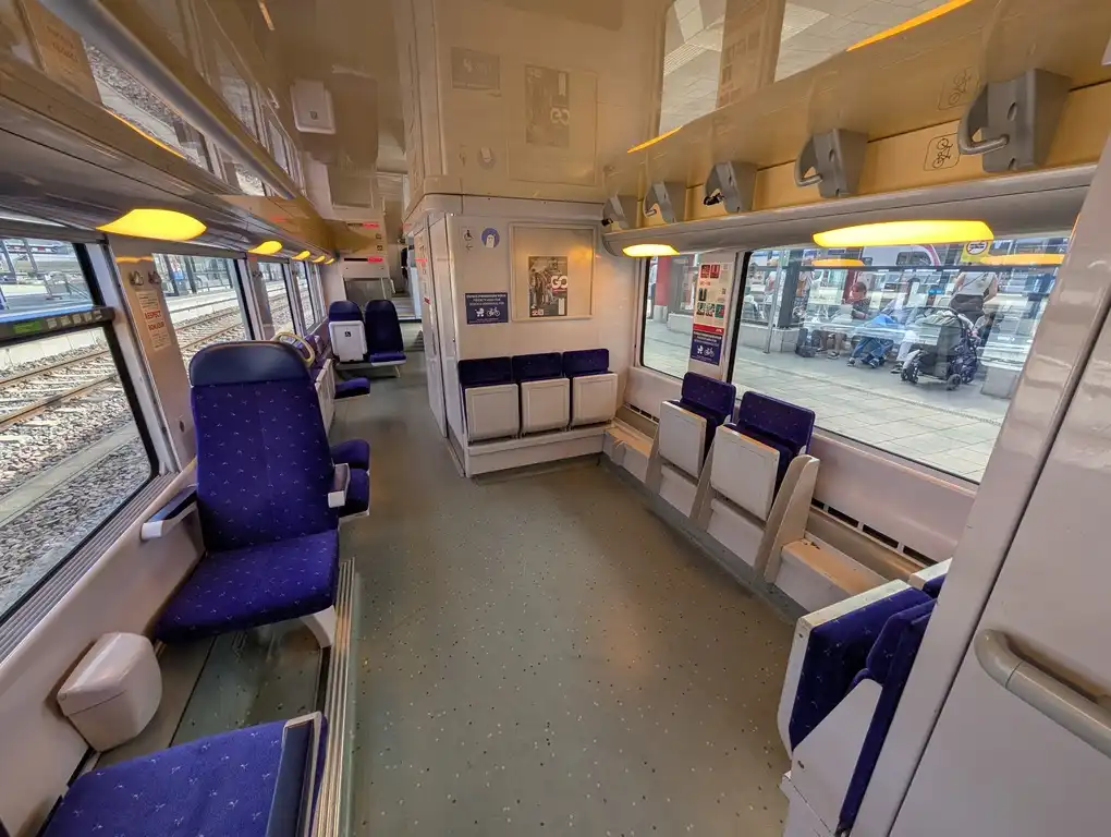 Bicycle space in a Coradia Duplex train