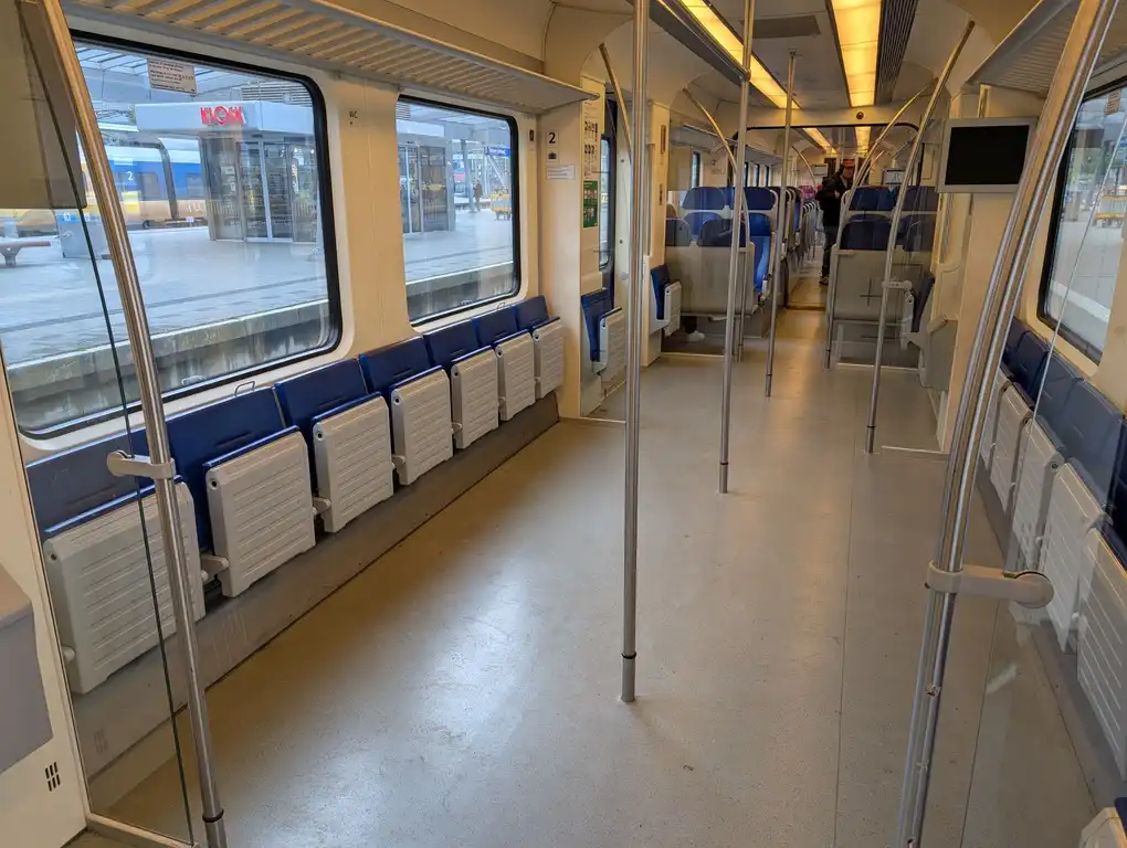 Bicycle space in a Sprinter train