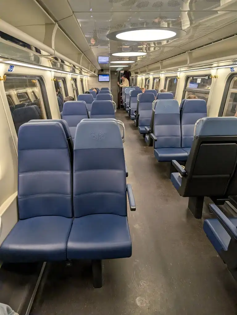 Seats in a VIRM train