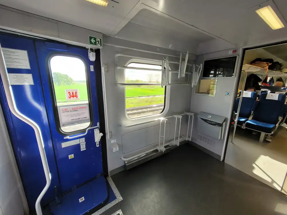 Bicycle space in an intercity train
