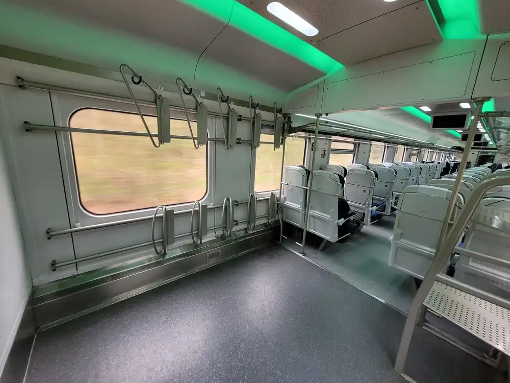 Bicycle space in an intercity train