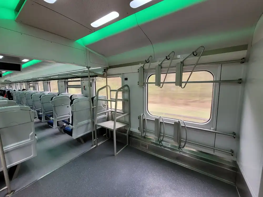 Bicycle space in an intercity train