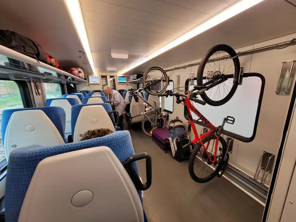 Bicycle space in an intercity FLIRT 3 train