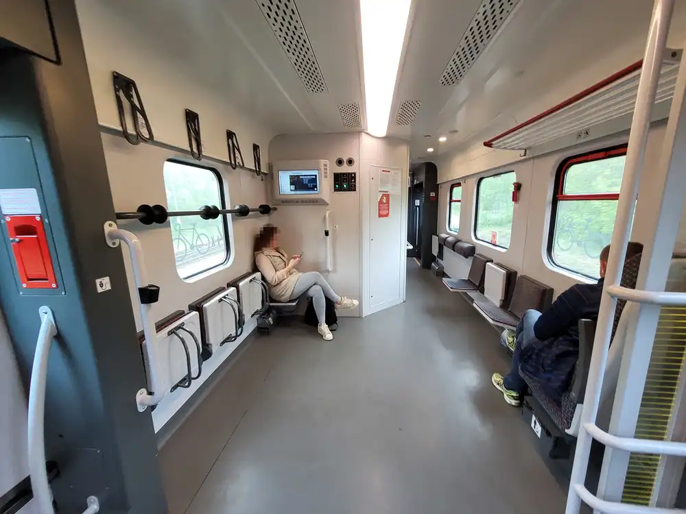 Bicycle space in a regional train
