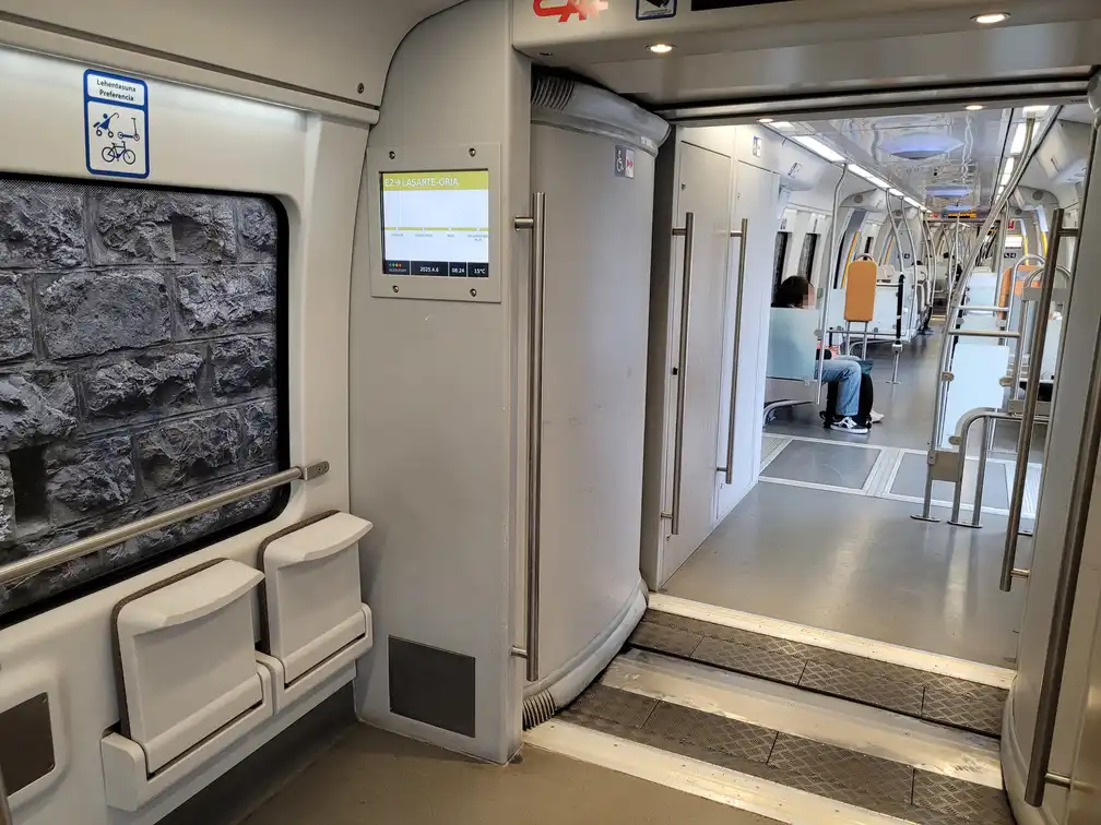Bicycle space in an Euskotren