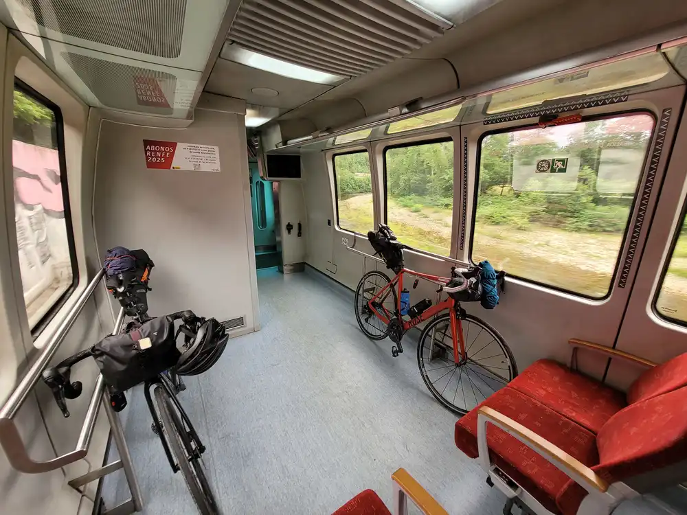 Bicycle space in a Renfe series 527