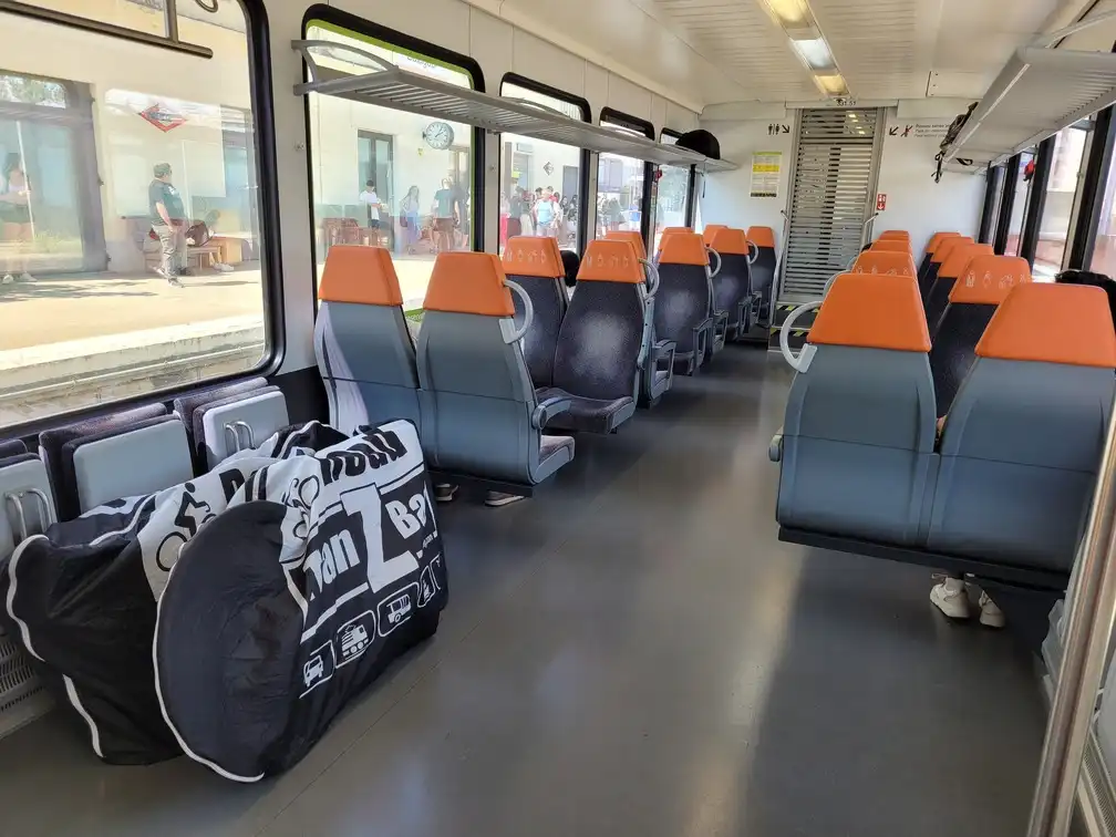 Seats in a Stadler GTW train