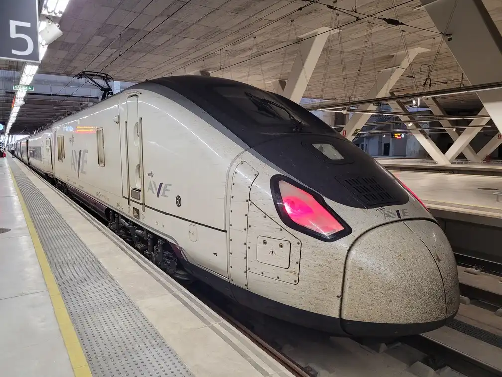 Renfe series 106 train on a platform