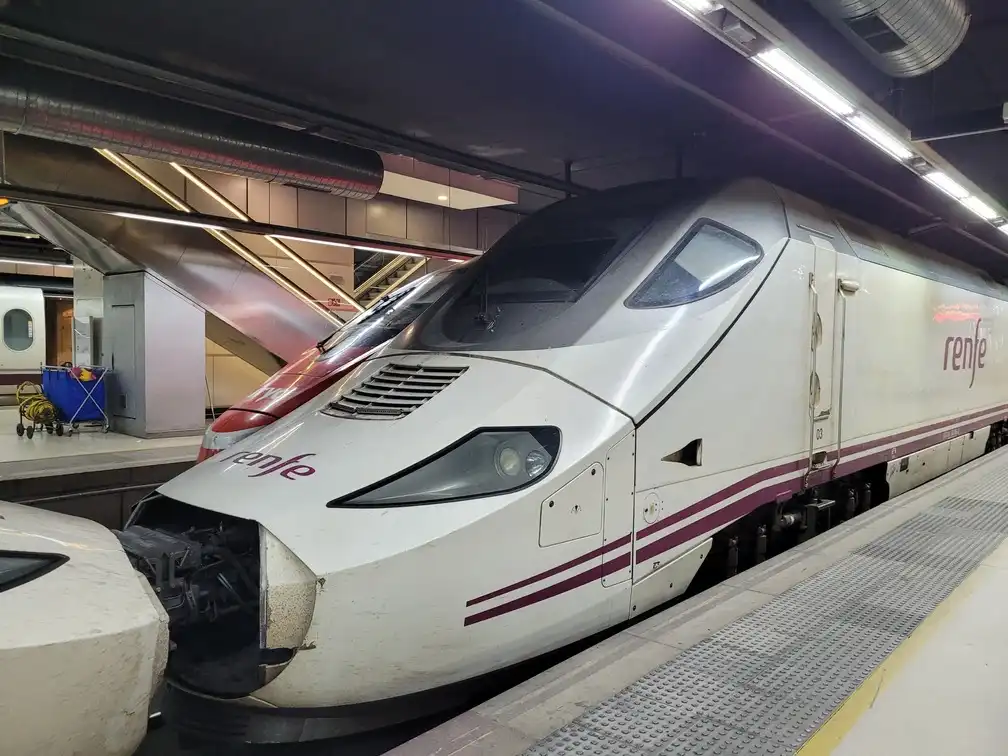 Renfe series 130 train on a platform