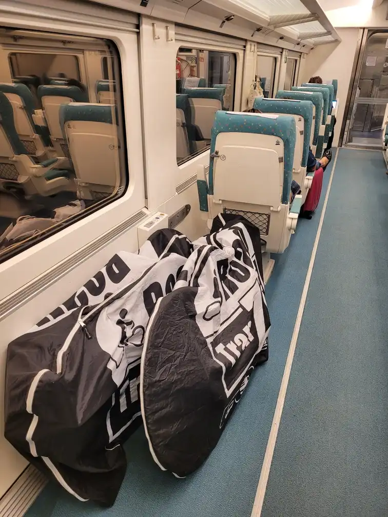 Wheelchair-accessible area in a Renfe series 130