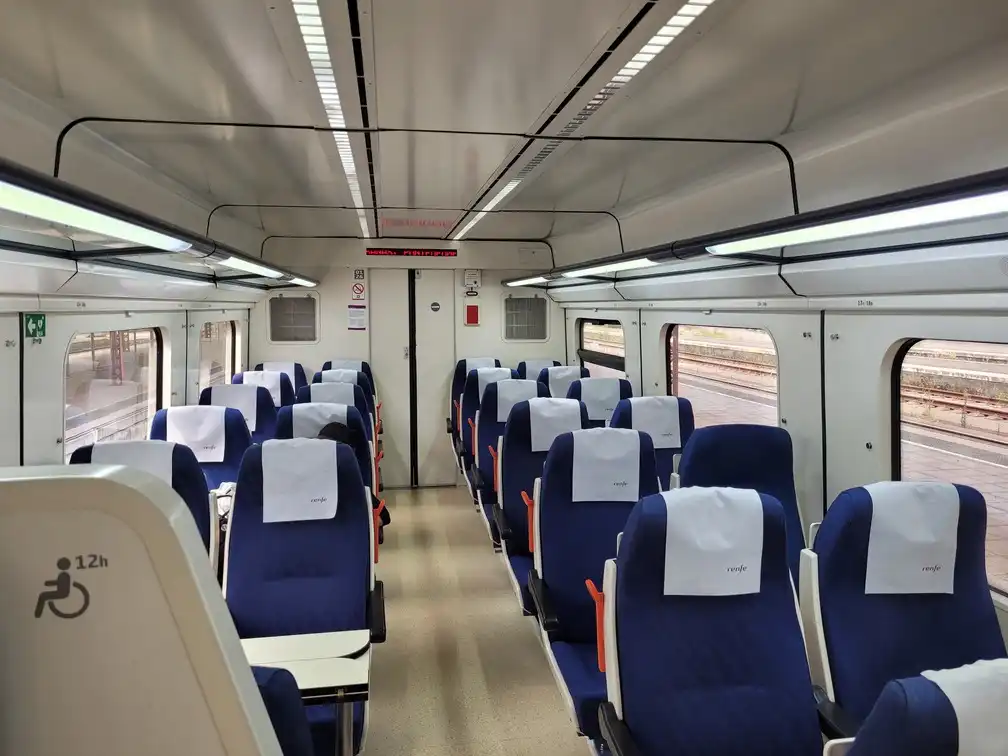 Seats in a Renfe series 594