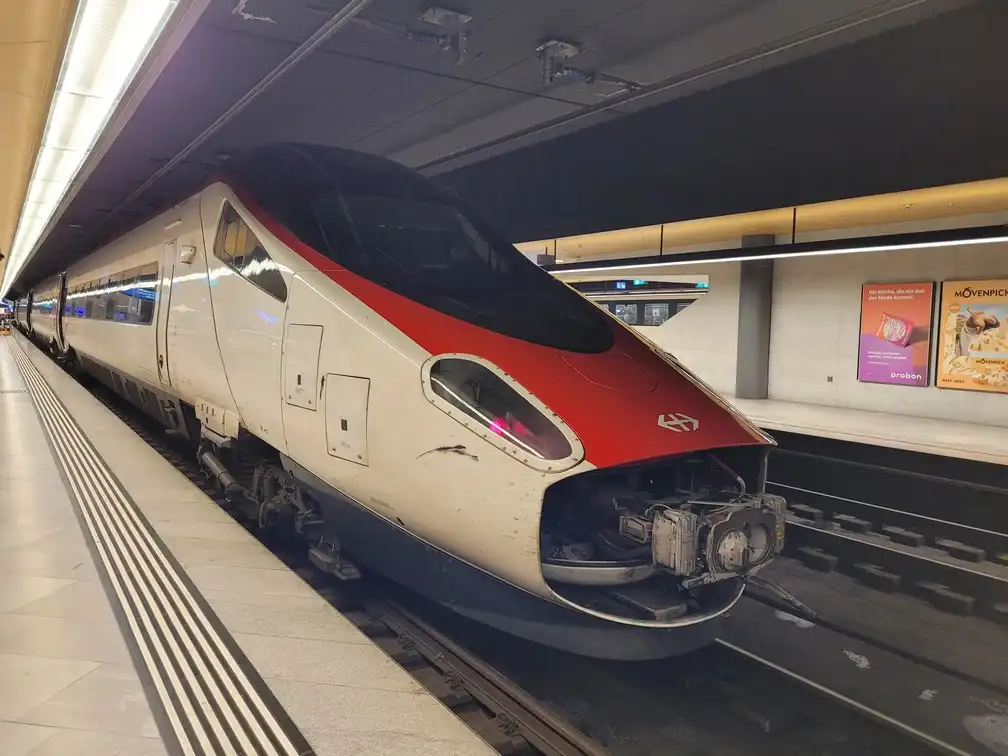 New Pendolino train on a platform