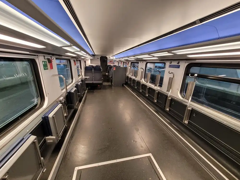 Bicycle area in an IC 2000 train